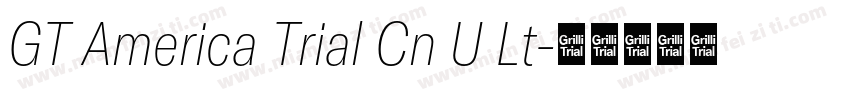GT America Trial Cn U Lt字体转换